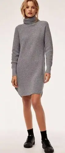 Wilfred Aritzia  Free Womens Merino Wool Turtleneck Bianca Sweater Dress Size S