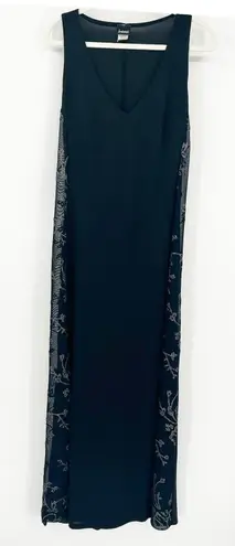 Frederick's of Hollywood Womens VTG Whimsigoth Dark Mesh Sleeveless Maxi Dress 8