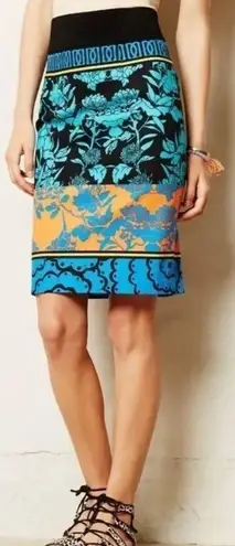 Tracy Reese Plenty by Elastic Waistband Floral Skirt in Flower Vase Multi Size 6