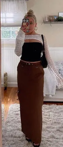 Edikted Cargo Maxi Skirt 