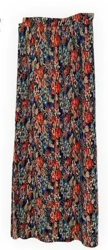WAYF Floral Accordion Midi Skirt Multicolor XS
