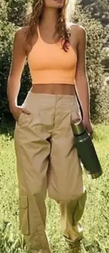 Free People Movement Mesmerize me cargo utility pants in taupe size Large Tan