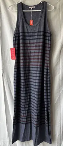 Sundry Racerback Stripe Slit Maxi Dress in Pigment Shadows Size 3