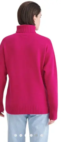 Naadam Luxe Cashmere Turtleneck Tunic Sweater Fuschia Pink Size XS