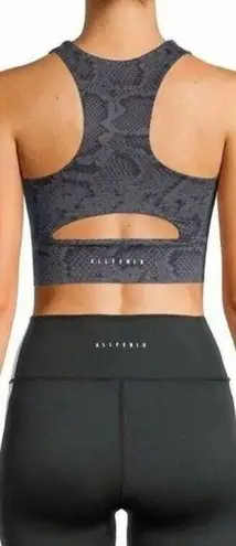 Anthropologie AllFenix |  Longline Blue Black SnakeSkin Print Sports Bra. Size M