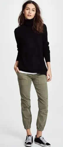 Nili Lotan Cropped French Military Pant In Camo Army Green