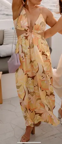 Hello Molly Strike Twice Yellow Maxi Dress From