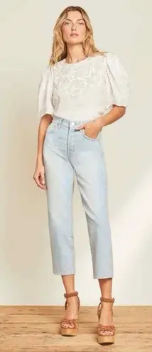 Veronica Beard NWT Blake Crop Straight Leg Jeans in Aire Sz 27 Denim Everyday