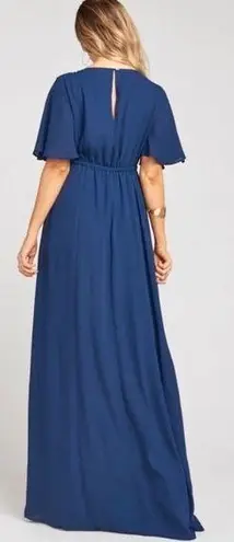 Show Me Your Mumu  Emily Empire Maxi Dress Rich Navy Crisp