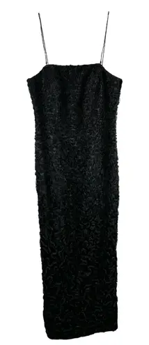 Chetta B Vintage Size 6 Evening Gown Silk Ruffled Full Length Dress Formal 1459