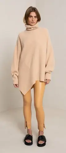 ALC Frank A.L.C. Rory Asymmetrical Wool-Cashmere Sweater in Jasper Women's Size Small