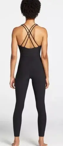Calia Carrie Underwood Lustralux Bodysuit Black Strappy Jumpsuit Leotard Fitted Size XL