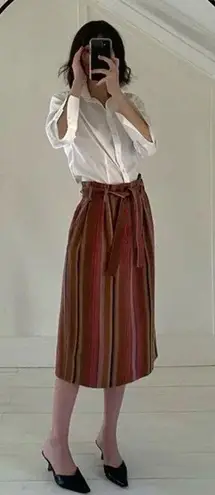 The Great The Trouser Belted Pencil Skirt in Bolero Stripe Size 3 Retail $295