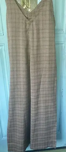 Hem & Thread Brown Jumpsuit Women’s Small S Plaid Overall Jumpsuit New W Tags