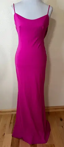 Katie May Damn Gina Low Back Gown dress in electric pink