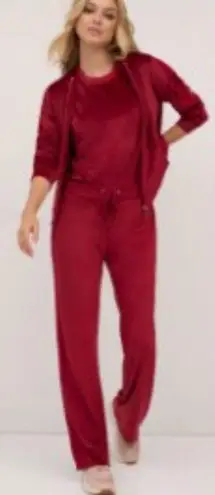 NY&Co. MP Bright Pink Velour Dreamy Straight Leg Pants Petite Size undefined