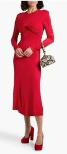Farm Rio Red Twisted Cup Midi Dress size Small