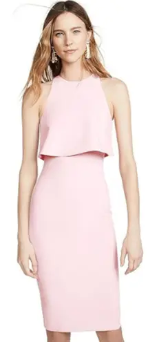 Likely Shayna Draped Overlay Slim Fit Bodycon Dress Rose Shadow Women's Size 6