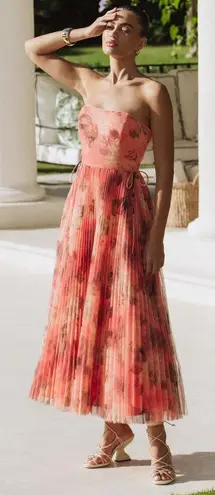 Hutch Costella Pink Blush Floral Tulle Gown Dress size 4