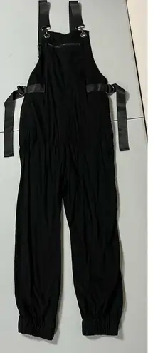 Black Cargo Utility Overalls Coveralls Jumpsuit Pants Joggers Size M ⛓️ Size M