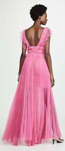 Maria Lucia Hohan Dress Iselin Tulle Maxi Birthday Fun Wedding Pink 4 GUC