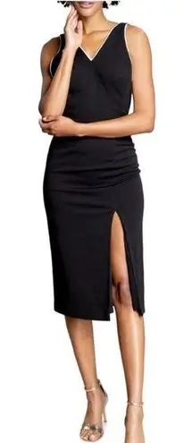 Dress the Population Gianna Low Back Sheath Dress Women’s Medium Black Midi