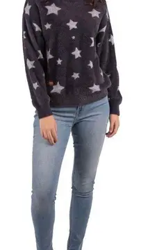 Simply Southern Fuzzy grey star sweater