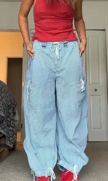 Free People Blue Outta Sight Parachute Pants