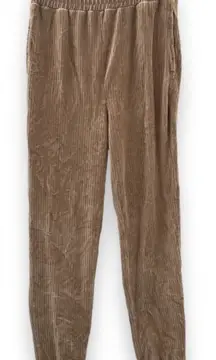 H&M Tan Corduroy High Rise Ankle Length Jogger Pants Size M‎