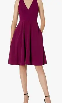 NWOT Dress The Population Catalina Fit & Flare Cocktail Dress Large Magenta