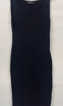 Peruvian Connection Black Sleeveless Tank Shift‎ Dress Pima Cotton size large