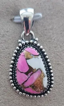Cotton Candy Turquoise Pendant #4