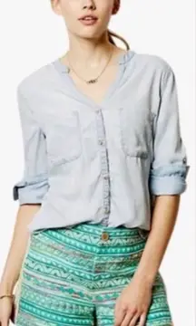 Anthropologie Holding Horses Chambray Top Small