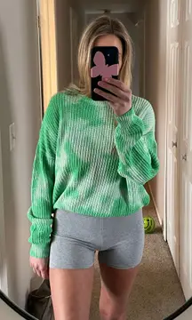 Green Tie Dye Sweater 