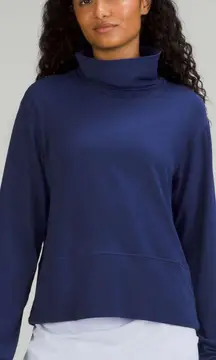Lululemon Sweatshirt Ready to Rulu Pullover Night Sea Mock Neck Size 18 Relaxed