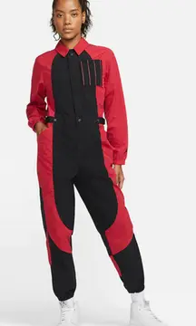 JORDAN Women's Essential Flight Suit In Red/Black‎