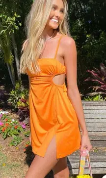 Orange Cutout Dress