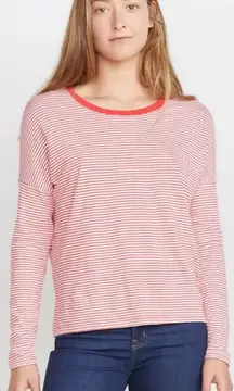 Marine Layer Valerie Longsleeve in Poinciana Red / White‎ Size Large