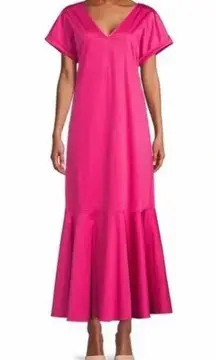NWT Antonio Melani x Kimberly Whitman Myrna V-Neck Flounce Hem Dress pin…
