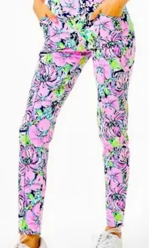 Lilly Pulitzer Luxletic Women’s Corso Pants Stretch UPF 50+ in High Tide Navy 10