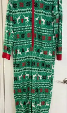 North Pole Trading Co. Christmas Fleece Onesie Pajamas Men’s L