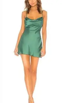 Lovers and Friends Boa Mini Dress in Green XS