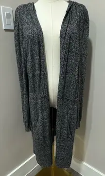 PacSun Open Front Long Cardigan, Grey, Size‎ Medium Pockets!