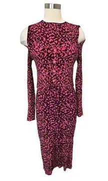 Derek‎ Lam 10 Crosby Pink Mock Sweater Midi Pink Sheath Dress NWOT 4 $450