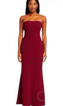 Katie May - Mary Kate Gown in Bordeaux Strapless Backless Formal Dress Sz 0