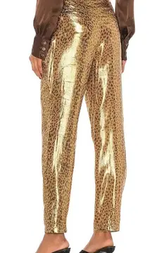 L’Academie The Lara Pant Metallic Leopard Print Size Xlarge