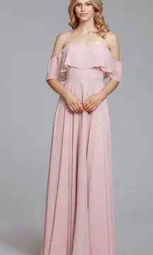 Haley Paige Occasions Dusty Rose chiffon A-line gown NWT Size 4 Women’s