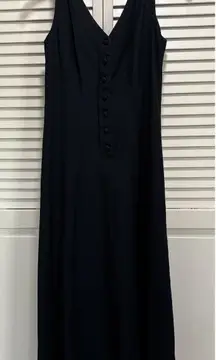 Black‎ Midi Dress Sleeveless Button Down Size 6 Stylish Business Casual