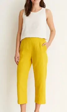 Kasper Yellow Cropped Ankle Pants