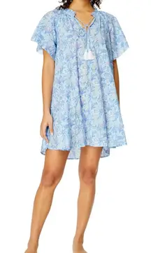 ROLLER RABBIT
Paradise Temmy Dress In Blue $130 Tassel cotton fall casual preppy